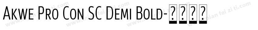 Akwe Pro Con SC Demi Bold字体转换
